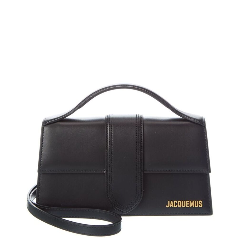 Jacquemus Le Grand Bambino Leather Shoulder Bag, Black